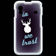Coque Samsung ACE S5830 In Elan We trust Bleu ZG