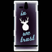 Coque Sony Xperia U In Elan We trust Bleu ZG