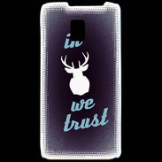 Coque LG P990 In Elan We trust Bleu ZG