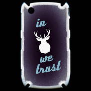 Coque Blackberry 8520 In Elan We trust Bleu ZG