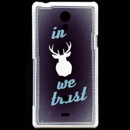 Coque Sony Xperia T In Elan We trust Bleu ZG