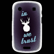 Coque Blackberry Bold 9900 In Elan We trust Bleu ZG