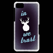 Coque Blackberry Z10 In Elan We trust Bleu ZG