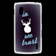 Coque LG Nexus 4 In Elan We trust Bleu ZG