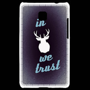 Coque LG Optimus L3 II In Elan We trust Bleu ZG