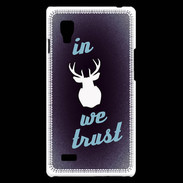 Coque LG Optimus L9 In Elan We trust Bleu ZG