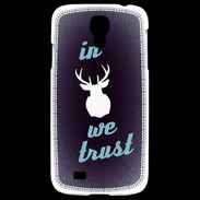 Coque Samsung Galaxy S4 In Elan We trust Bleu ZG