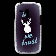 Coque Samsung Galaxy S3 Mini In Elan We trust Bleu ZG