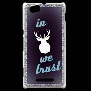 Coque Sony Xperia M In Elan We trust Bleu ZG