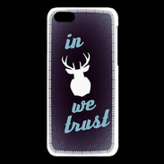 Coque iPhone 5C In Elan We trust Bleu ZG