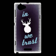 Coque Sony Xperia L In Elan We trust Bleu ZG