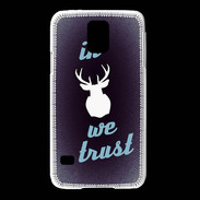 Coque Samsung Galaxy S5 In Elan We trust Bleu ZG