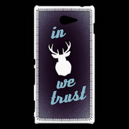 Coque Sony Xperia M2 In Elan We trust Bleu ZG