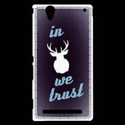 Coque Sony Xperia T2 Ultra In Elan We trust Bleu ZG