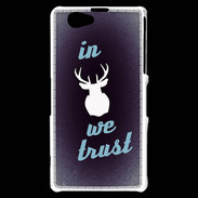 Coque Sony Xperia Z1 Compact In Elan We trust Bleu ZG
