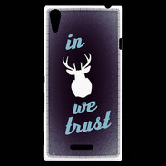 Coque Sony Xperia T3 In Elan We trust Bleu ZG