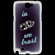 Coque Samsung Galaxy Note 2 In Gamble We trust Bleu ZG