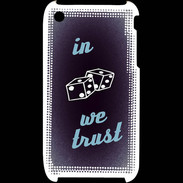 Coque iPhone 3G / 3GS In Gamble We trust Bleu ZG