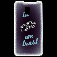 Coque LG P990 In Gamble We trust Bleu ZG