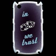Coque Blackberry 8520 In Gamble We trust Bleu ZG