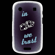 Coque Blackberry Bold 9900 In Gamble We trust Bleu ZG