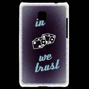 Coque LG Optimus L3 II In Gamble We trust Bleu ZG