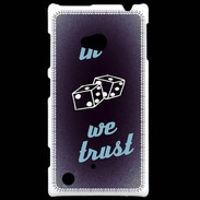 Coque Nokia Lumia 720 In Gamble We trust Bleu ZG