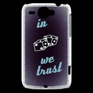 Coque HTC Wildfire G8 In Gamble We trust Bleu ZG