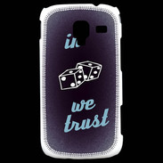 Coque Samsung Galaxy Ace 2 In Gamble We trust Bleu ZG