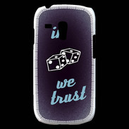 Coque Samsung Galaxy S3 Mini In Gamble We trust Bleu ZG