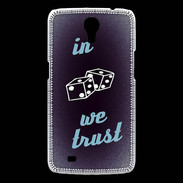 Coque Samsung Galaxy Mega In Gamble We trust Bleu ZG