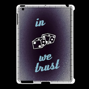 Coque iPad 2/3 In Gamble We trust Bleu ZG