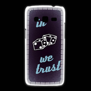 Coque Samsung Galaxy Express2 In Gamble We trust Bleu ZG