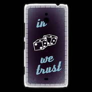 Coque Nokia Lumia 1320 In Gamble We trust Bleu ZG