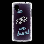 Coque LG Nexus 5 In Gamble We trust Bleu ZG