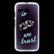 Coque Motorola G In Gamble We trust Bleu ZG