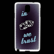 Coque Samsung Galaxy Note 3 In Gamble We trust Bleu ZG