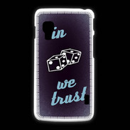 Coque LG L5 2 In Gamble We trust Bleu ZG