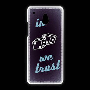 Coque HTC One Mini In Gamble We trust Bleu ZG