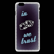Coque iPhone 6Plus / 6Splus In Gamble We trust Bleu ZG