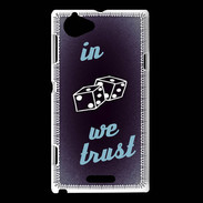 Coque Sony Xperia L In Gamble We trust Bleu ZG