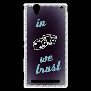 Coque Sony Xperia T2 Ultra In Gamble We trust Bleu ZG