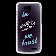 Coque LG L90 In Gamble We trust Bleu ZG