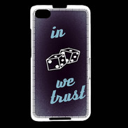 Coque Blackberry Z30 In Gamble We trust Bleu ZG