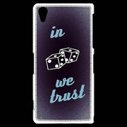 Coque Sony Xperia Z2 In Gamble We trust Bleu ZG