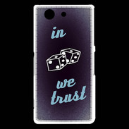 Coque Sony Xperia Z3 Compact In Gamble We trust Bleu ZG