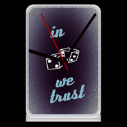 Pendule de bureau In Gamble We trust Bleu ZG