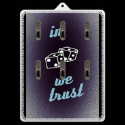 Porte clés In Gamble We trust Bleu ZG