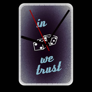 Grande pendule murale In Gamble We trust Bleu ZG