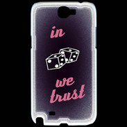 Coque Samsung Galaxy Note 2 In Gamble We trust Rouge ZG